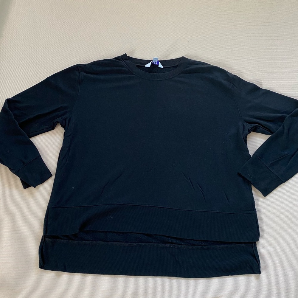 Joy Lab Side Slit Pullover Sweatshirt Black XL